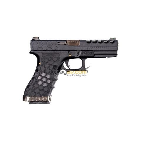 AW Custom Glock 17 HEX-CUT Blowback Airsoft Tabanca (Greengas)