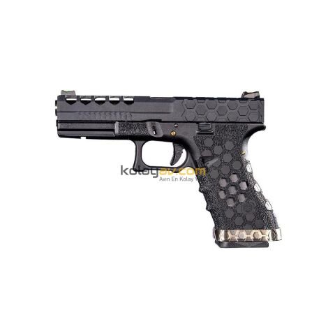 AW Custom Glock 17 HEX-CUT Blowback Airsoft Tabanca (Greengas)