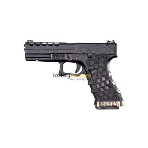 AW Custom Glock 17 HEX-CUT Blowback Airsoft Tabanca (Greengas)