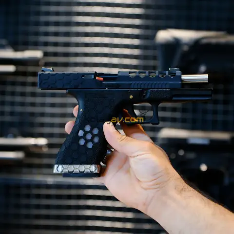 AW Custom Glock 17 HEX-CUT Blowback Airsoft Tabanca (Greengas)