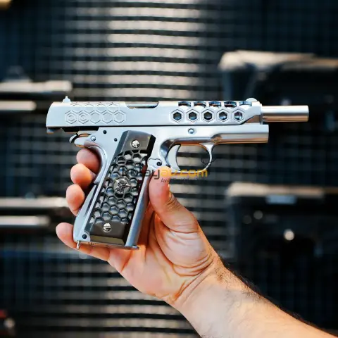 WE 1911 Hex-Cut SV Gümüş Blowback Airsoft Tabanca (Greengas)