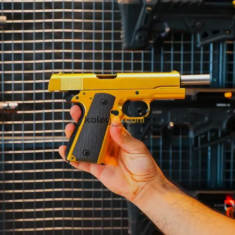 WE M1911 Full Metal 24K Altın Kaplı Blowback Airsoft Tabanca (Greengas)