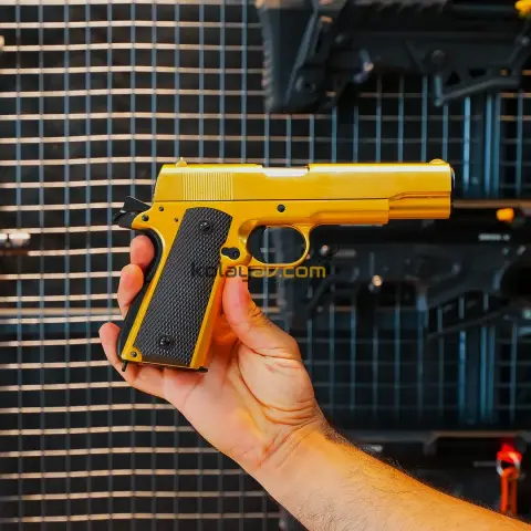 WE M1911 Full Metal 24K Altın Kaplı Blowback Airsoft Tabanca (Greengas)