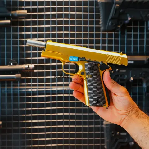WE M1911 Full Metal 24K Altın Kaplı Blowback Airsoft Tabanca (Greengas)