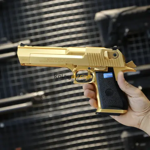 WE AW Desert Eagle .50AE Golden Blowback Airsoft Tabanca (Greengas)