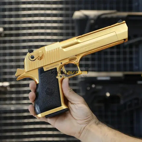 WE AW Desert Eagle .50AE Golden Blowback Airsoft Tabanca (Greengas)