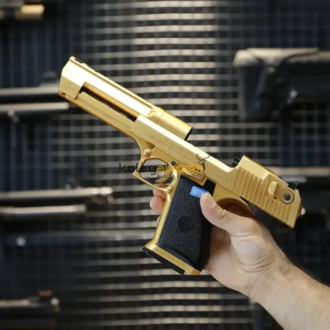 WE AW Desert Eagle .50AE Golden Blowback Airsoft Tabanca (Greengas)