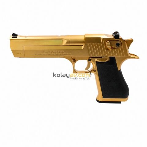 WE AW Desert Eagle .50AE Golden Blowback Airsoft Tabanca (Greengas)