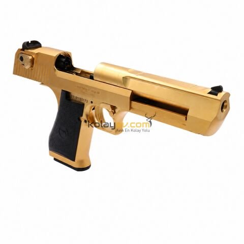 WE AW Desert Eagle .50AE Golden Blowback Airsoft Tabanca (Greengas)