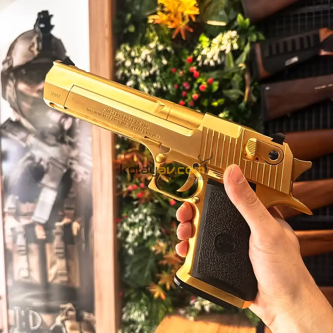 WE AW Desert Eagle .50AE Golden Blowback Airsoft Tabanca (Greengas)