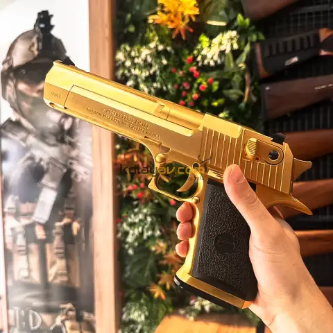 WE AW Desert Eagle .50AE Golden Blowback Airsoft Tabanca (Greengas)
