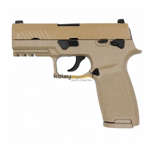 WE F18 Tan Yarı Otomatik Blowback Airsoft Tabanca (Greengas)