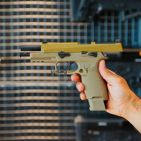WE F17 Tan Yarı Otomatik Blowback Airsoft Tabanca (Greengas)
