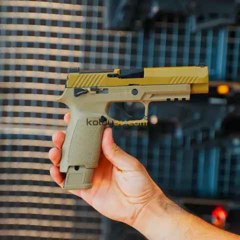 WE F17 Tan Yarı Otomatik Blowback Airsoft Tabanca (Greengas)
