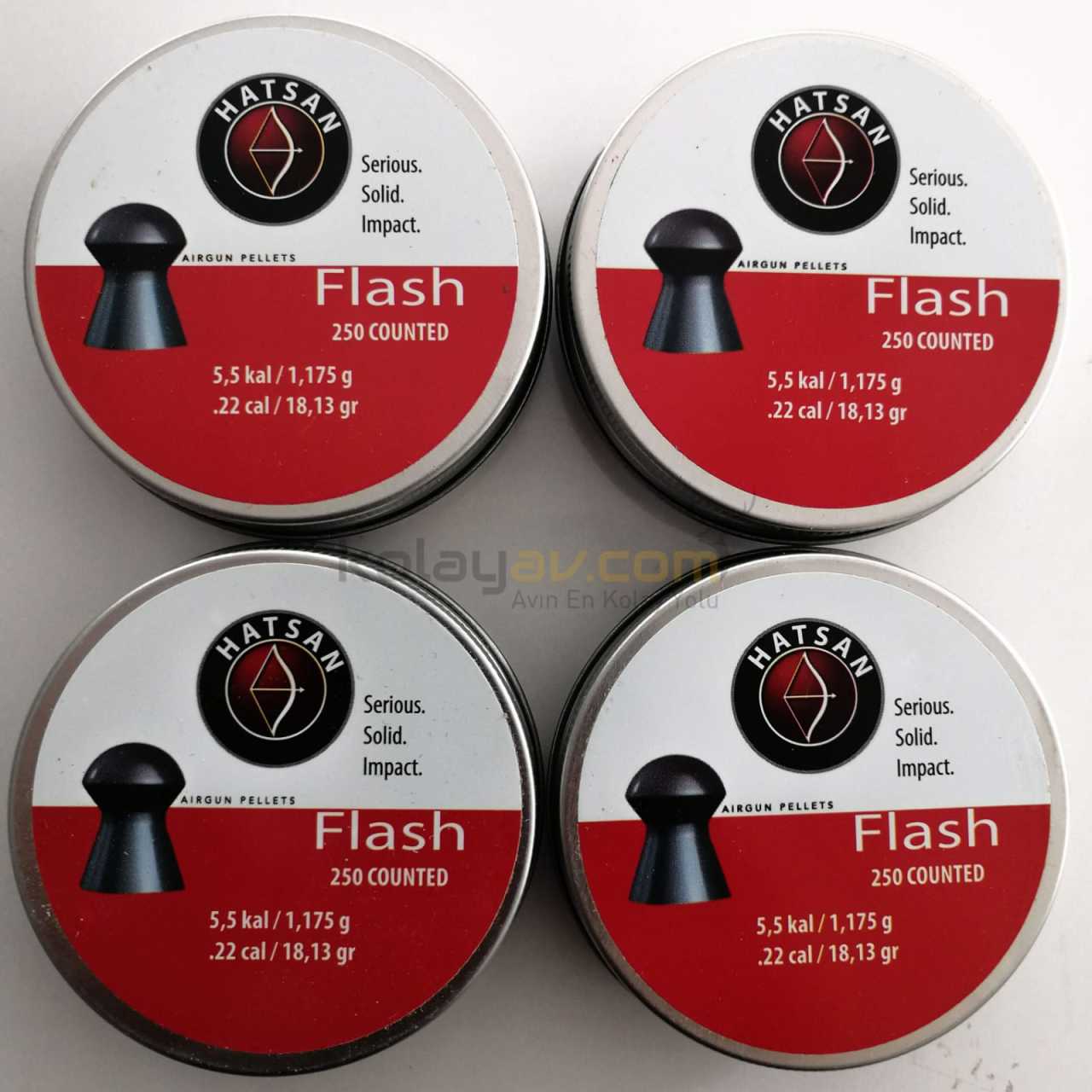 1000 Adet Hatsan Flash 5,5 mm Havalı Tüfek Pellet (18,13 Grain)