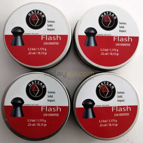 1000 Adet Hatsan Flash 5,5 mm Havalı Tüfek Pellet (18,13 Grain)