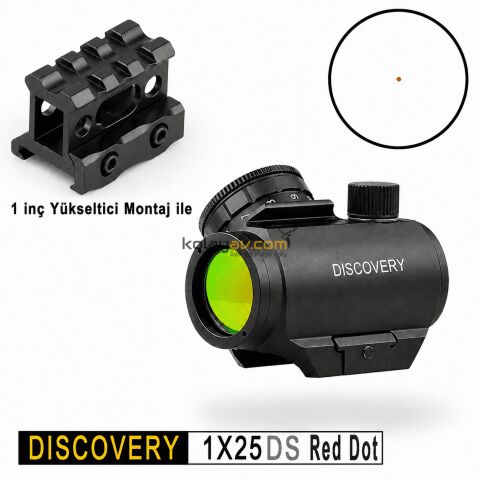 Discovery 1x25mm DS Kırmızı Nokta Nişangah Reddot