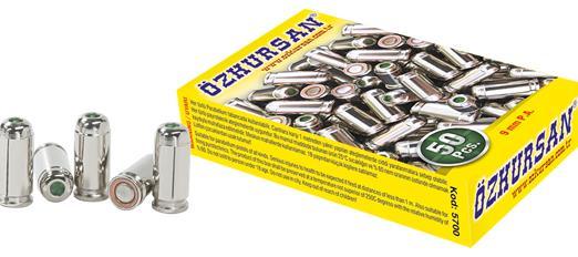 1000 Adet Özkursan Beyaz Kurusıkı Mermisi, 9mm