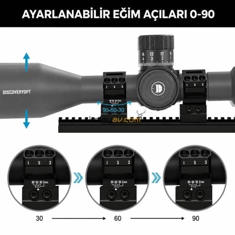 DiscoveryOpt DPR-34 34mm Ayarlanabilir Dürbün Montaj Ayağı