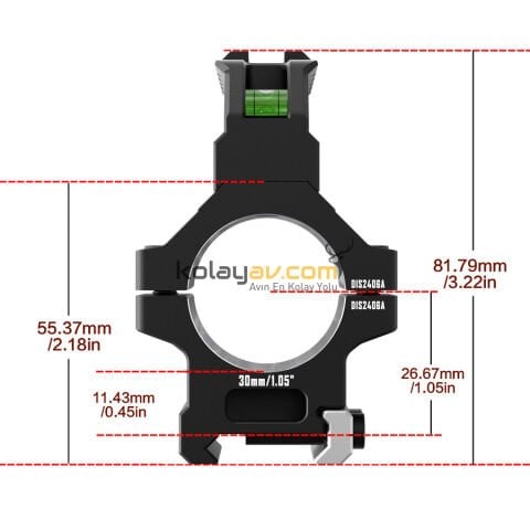 DiscoveryOpt DGPR3 30mm 1.05 İnç Terazili Dürbün Montaj Ayağı