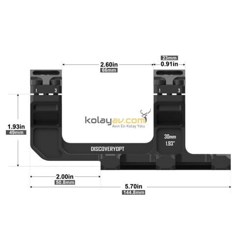 DiscoveryOpt 30mm Yüksek Dürbün Montaj Ayağı