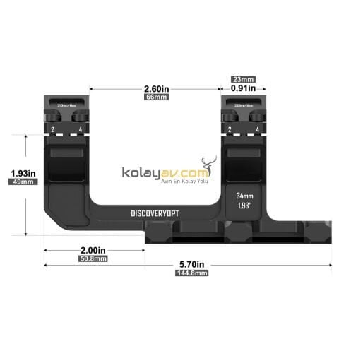 DiscoveryOpt 34mm Yüksek Dürbün Montaj Ayağı