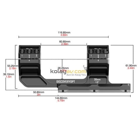 DiscoveryOpt DGCM3 30mm 20 MOA Ayarlı Dürbün Montaj Ayağı