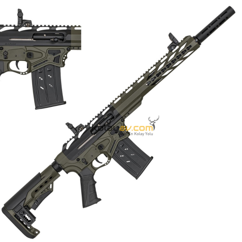 Barak BR20S Yeşil Otomatik 20 Kalibre Şarjörlü Av Tüfeği