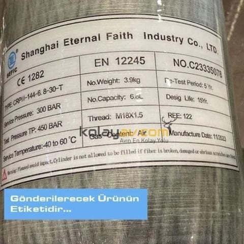 SEFIC 6.8 Litre 300 Bar Karbonfiber Scuba Tüp