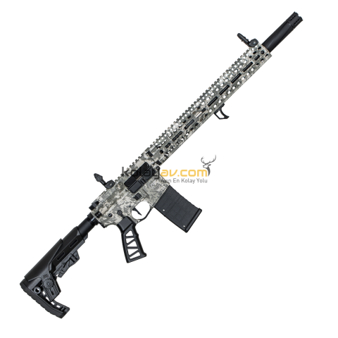 Aksa Crossfire T-14 Pro Dijital Gri Kamuflaj Şarjörlü Otomatik 36 Kalibre Av Tüfeği
