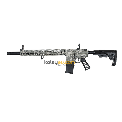 Aksa Crossfire T-14 Pro Dijital Gri Kamuflaj Şarjörlü Otomatik 36 Kalibre Av Tüfeği
