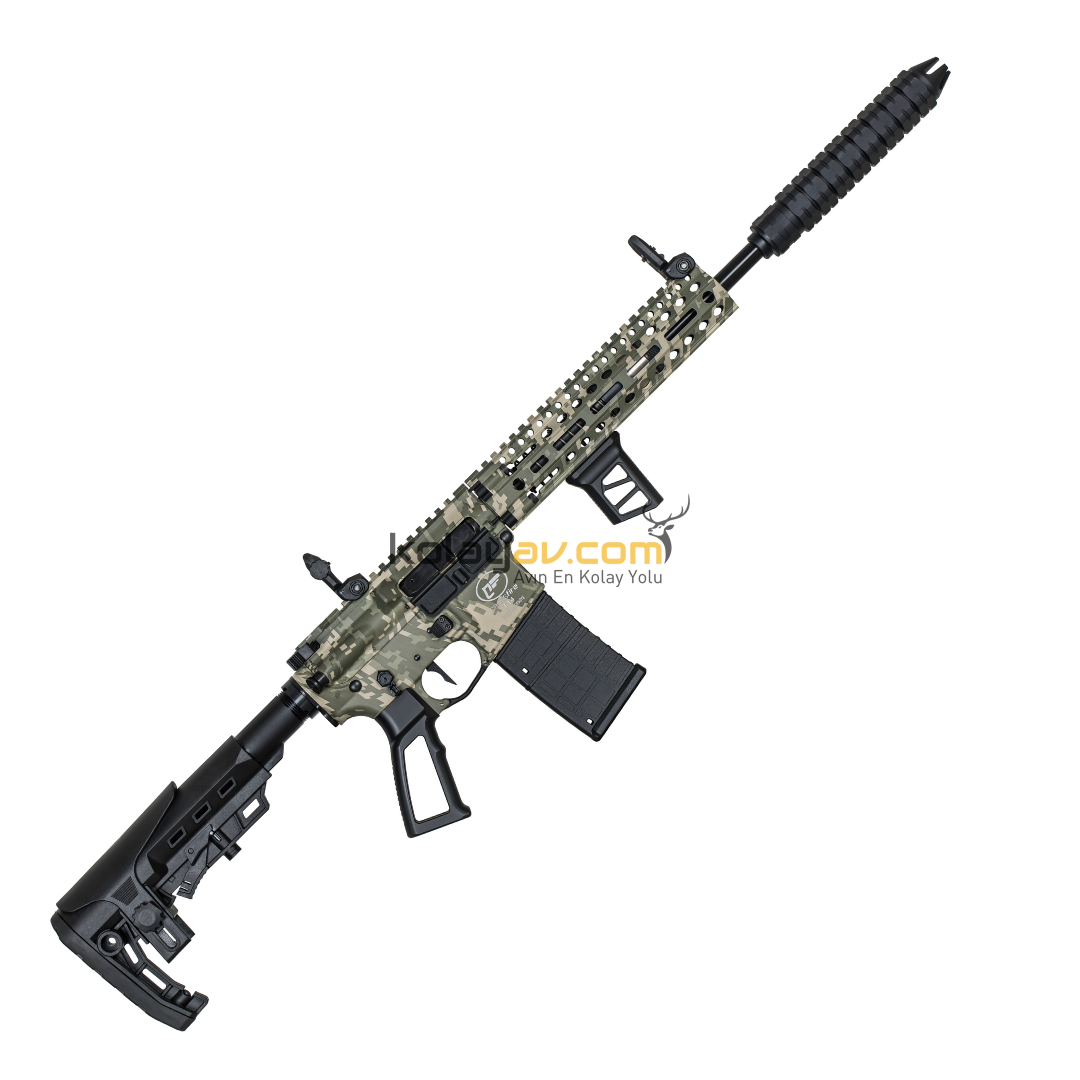 Aksa Crossfire T-14 Pro Dijital Woodland Kamuflaj Şarjörlü Otomatik 36 Kalibre Av Tüfeği