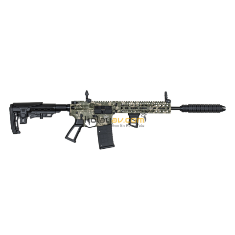 Aksa Crossfire T-14 Pro Dijital Woodland Kamuflaj Şarjörlü Otomatik 36 Kalibre Av Tüfeği