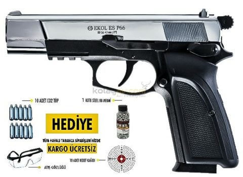 EKOL ES P66 Havalı Tabanca 4.5mm - Parlak Beyaz