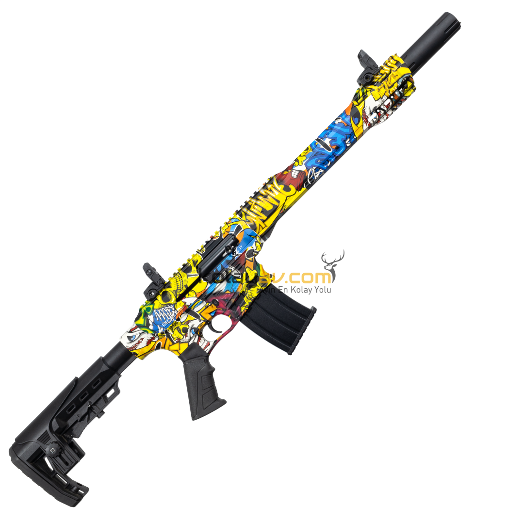 Phantom PT12-MF02 Pijama Desenli Şarjörlü Otomatik 12 Kalibre Av Tüfeği