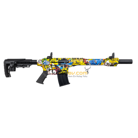 Phantom PT12-MF02 Pijama Desenli Şarjörlü Otomatik 12 Kalibre Av Tüfeği