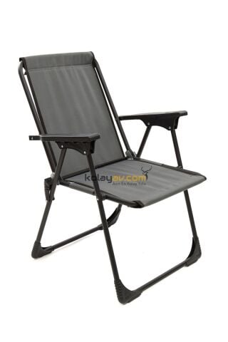 Katlanır Kamp Sandalyesi 2 Adet Gri - Masa Seti