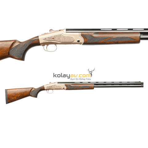 Kral Arms ST-500 Beyaz Gravürlü Süperpoze 12 Kalibre Av Tüfeği