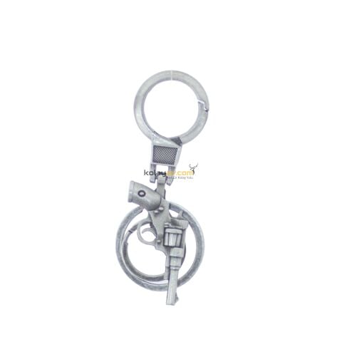 Revolver Çember Detaylı Metal Anahtarlık (TP-33A)