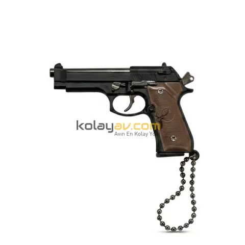 Beretta M92F Gerçekçi Sökülebilir ve Kurulabilir Metal Tabanca Anahtarlık