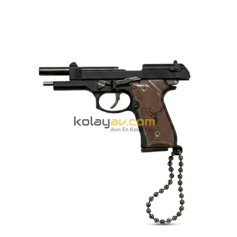 Beretta M92F Gerçekçi Sökülebilir ve Kurulabilir Metal Tabanca Anahtarlık