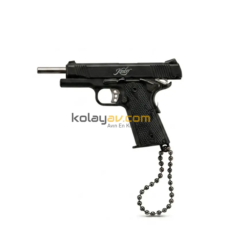 Colt 1911 Gerçekçi Sökülebilir ve Kurulabilir Metal Mini Tabanca Anahtarlık