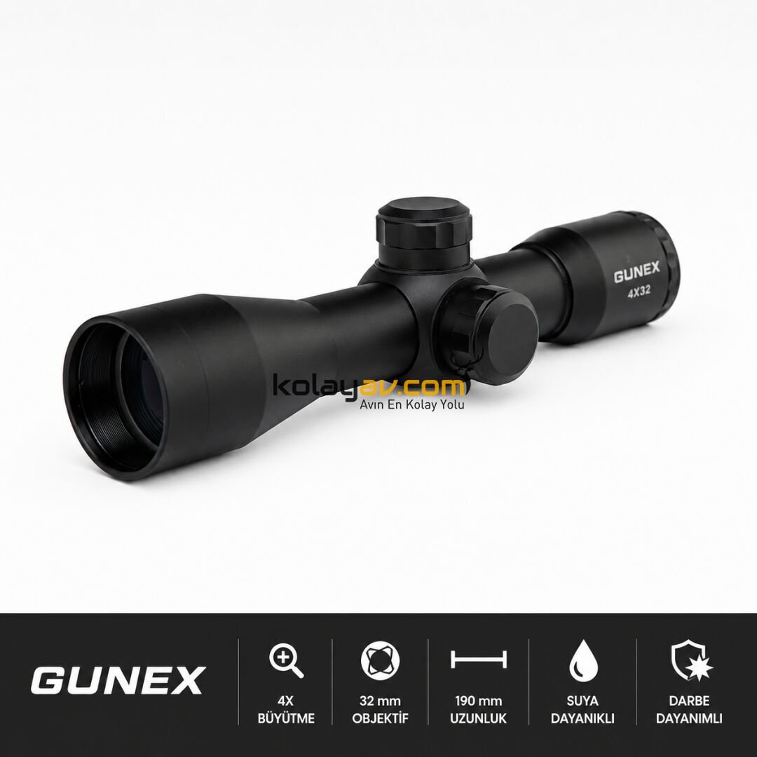 Gunex 4x32 32mm Tüfek Dürbünü