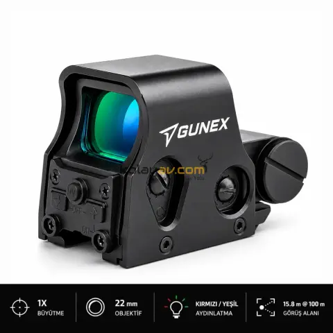 Gunex HD553 1x22mm Kırmızı Yeşil Nokta Reddot