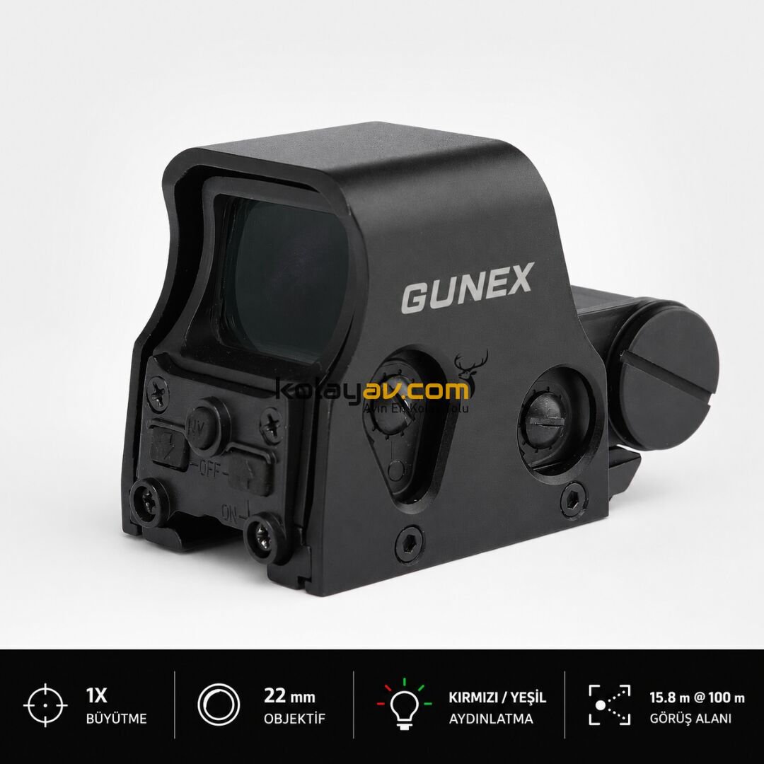 Gunex HD553 1x22mm Kırmızı Yeşil Nokta Reddot