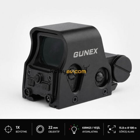Gunex HD553 1x22mm Kırmızı Yeşil Nokta Reddot
