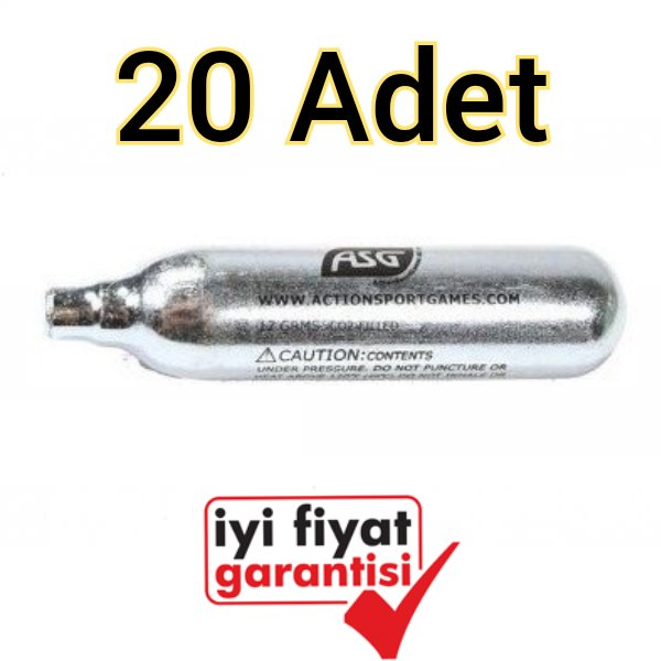 ASG 12 Gram Co2 Havalı Tabanca Tüpü - 20 Adet