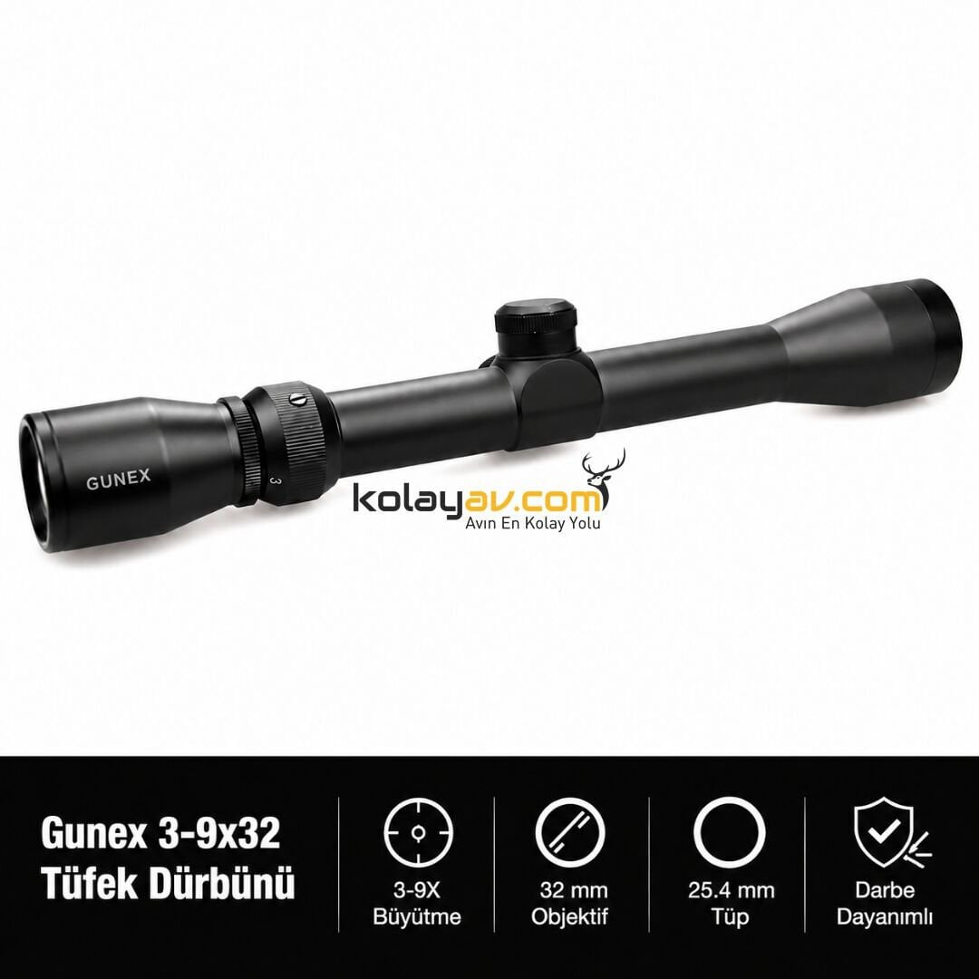 Gunex 3-9x32 32mm Tüfek Dürbünü