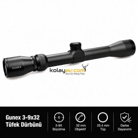 Gunex 3-9x32 32mm Tüfek Dürbünü