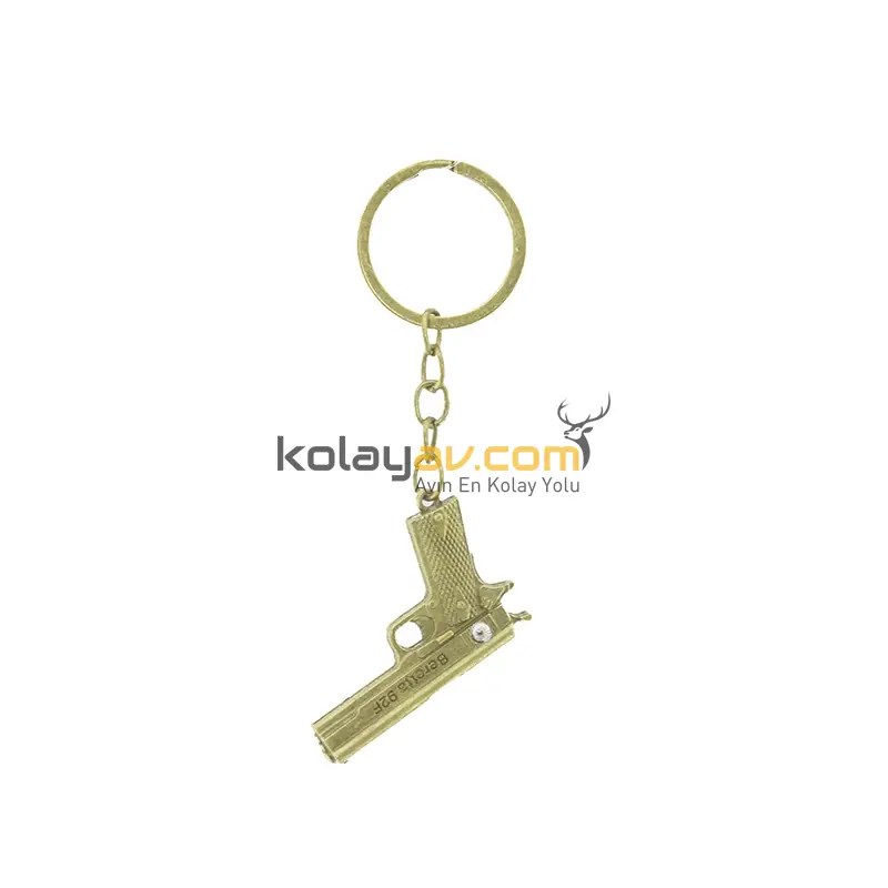 Beretta 92F Gold  Metal Mini Tabanca Anahtarlık (TP-01)